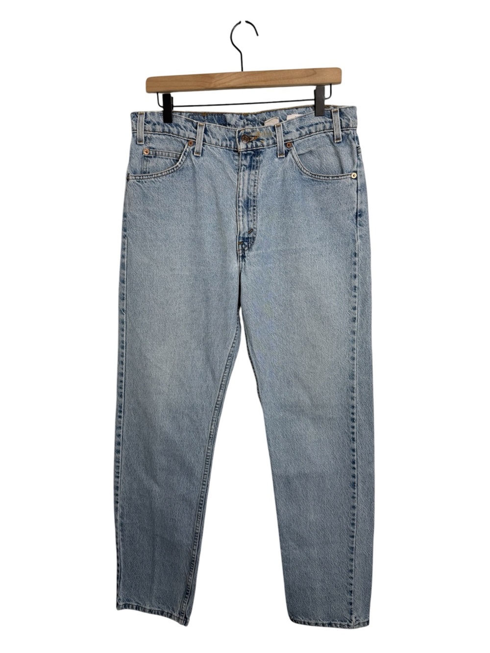 VTG Levi’s 505 Orange Tag Regular Fit Straight Leg Light Wash Jeans Men’s 34x32